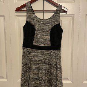 Grey and Black Xhiliration Mini Dress